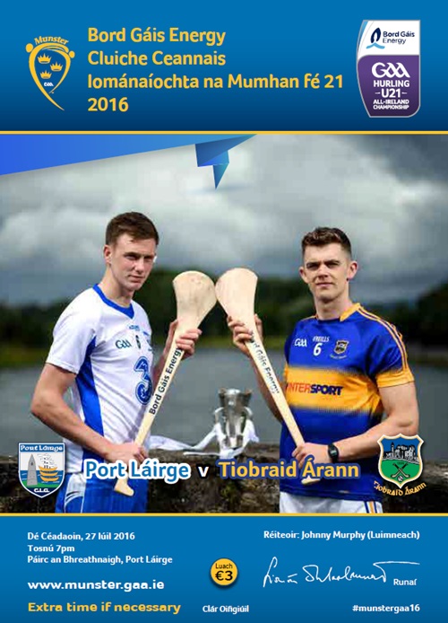 Bord Gais Energy Munster GAA Hurling Under 21 Championship Final – Waterford 2-19 Tipperary 0-15