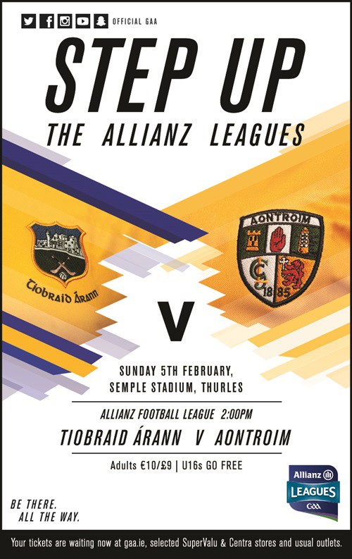 Allianz Football League Division 3 – Tipperary 2-12 Antrim 0-13