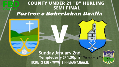 County Under 21 “B” Hurling Championship – Fixture Details, Tickets & Team News