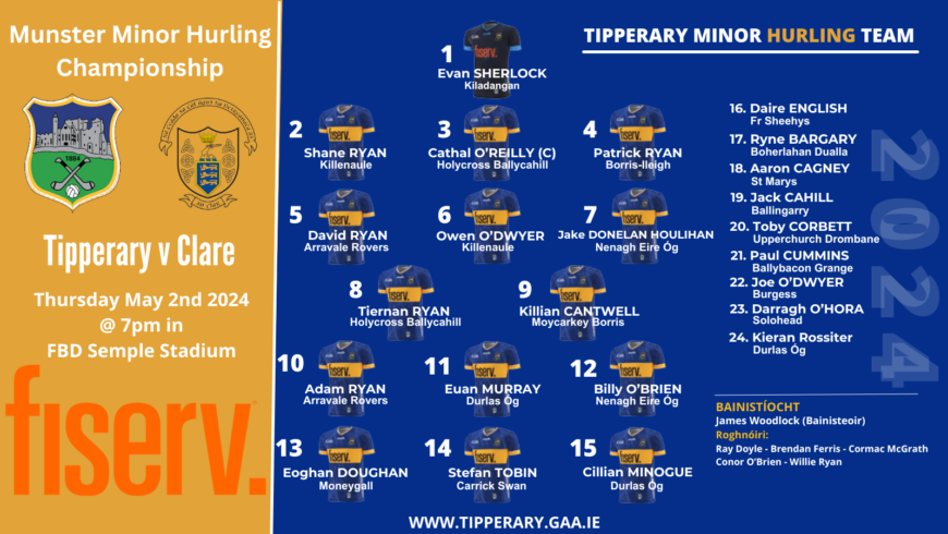 Tipperary Minor Hurling Team News